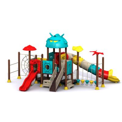 China Children's park outdoor play equipments playground plastic slide for amusements park for sale