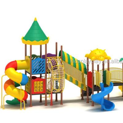 Китай Amusement park children large outdoor plastic slide combination playground equipment slides продается