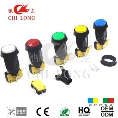 China Customized Size Arcade Game Push Button Switch Translucent White Finish for sale