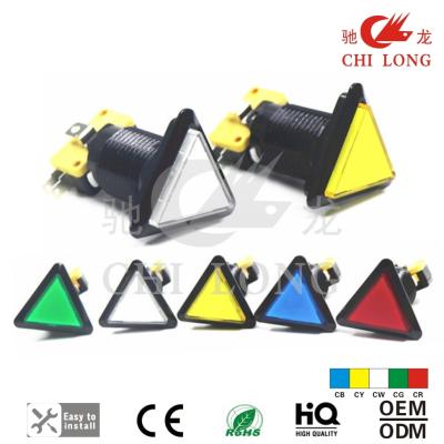 China Illuminated Led Push Button / Triangle Push Button For Kids Amusement Game Machines for sale