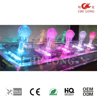 China Rgb / Single Color Crystal Led Arcade Joystick , Integrated Design Video Game Joystick for sale