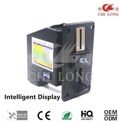 China Plastic Black Panel Multi Coin Selector With Cpu Program Control Cl-168d for sale