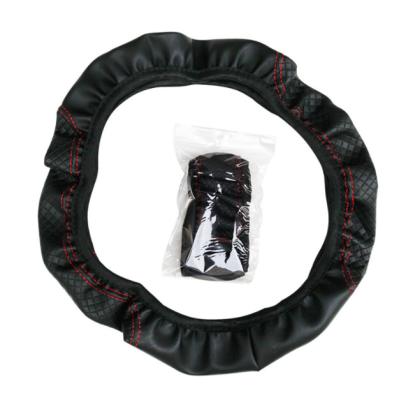 China Auto Steering Wheel Cover Car-Styling Embossing Anti-Slip Car Leather Eco-Friendly Universal Steering Wheel Cover for sale