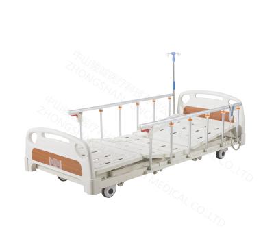 China Low Metal Three Functions Metal Bed Electric Hospital Bed With Side Rails for sale