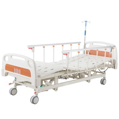 China 5 Functions Side Rail Five Multi Function Aluminum Medical Patient Electric Hospital Bed for sale