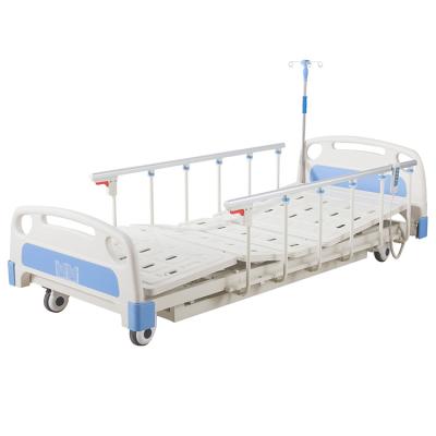 China Hospital Bed 3 Functions Low Bed Medical Side Rails Steel Curved Electric Hospital Beds for sale