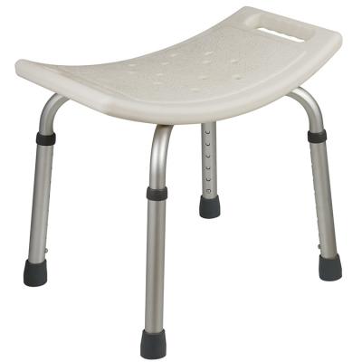 China Bathroom Aluminum Frame Aluminum Guard Shower Chair Without Back for sale