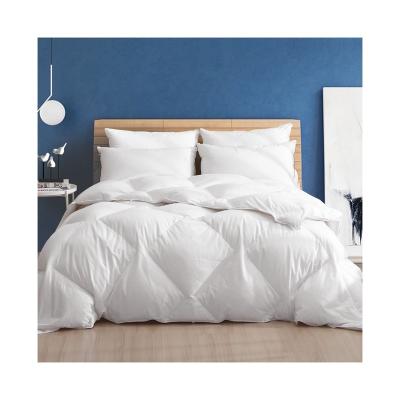 China New Design Hotel Queen Size Soft Warm White 100% Cotton Goose Down Feather Duvet for sale