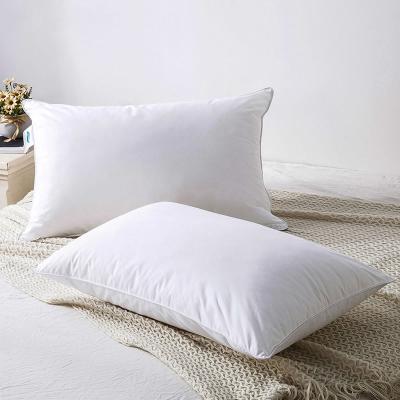 China Anti Dust Mite Luxury 100% White Goose Down Filling 100% Organic Cotton Queen Hotel Pillow for sale