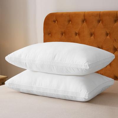 China Anti Dust Mite Customization Standard Size Fabrics Soft White Microfiber Bed Pillow Filling for sale