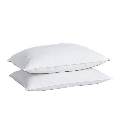 China Custom Hotel Queen Quality 20*30 White Goose Feather 5% 95% White Goose Anti Dust Mite Down Fill 100% Cotton Pillow for sale