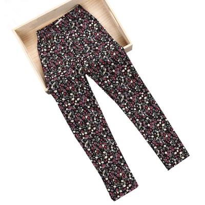 China 2017 wholesale breathable girl pants printing leopard flower children leggings for sale