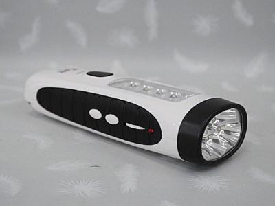 China Emergency Rechargeable Outdoor Plastic LED Torch With FM Auto Scan Radio for sale