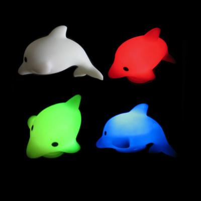 China Customized design gifts dolphins shaped PVC, Color changing Mini Led Keychain for sale