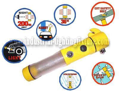 China Yellow Led Car Emergency Led Rechargeable Flashlight with 9 LEDs for sale