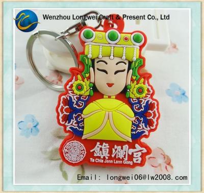 China PVC especial Keychain de borracha do diodo emissor de luz do estilo delicado com lanterna elétrica do diodo emissor de luz à venda