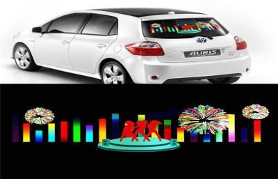 China Car Music Rhythm Lamp , Advertising Poster EL Car Sticker With Low Power Consumption for sale