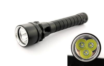 China D009 Black 6500k Professional Led Dive Torch, CREE XM-L2 Led Diving Flashlight for sale