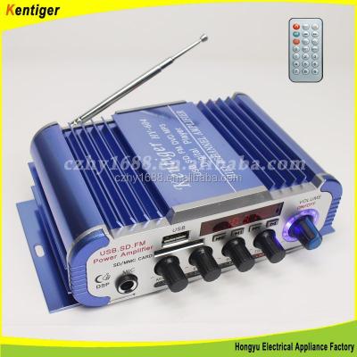 China MP3 game mode\EQ\AUX amplifier. Good Quality FM Kentiger HY600 2ch DC12V Car Audio for sale