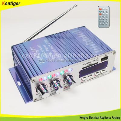 China Good Sales of Kentiger HY502 2ch with USB SD FM Car Amplifier 160*145*50MM for sale