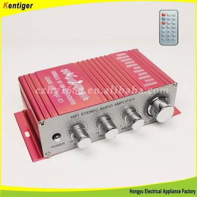 China Professional Car and Motorcycle Kentiger FM Amp Audio Stereo Amplifier For Mp3 IPod Car Moto Automobile for sale