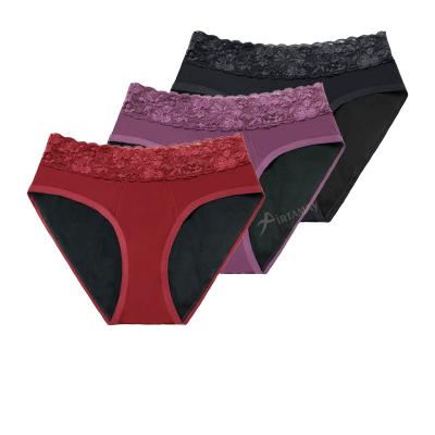 China Menstrual Menstrual Calcinha Cotton Menstrual Period Panties Women EU US Custom Ladies Panties Sizing Antibacterial 4 Layers for sale