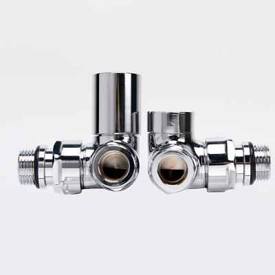 China General UK Luxury Chrome Radiator Valve Water Control Thermostatic Valve Wedge Valve for sale