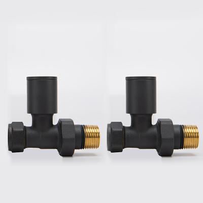 China General UK Luxury Anthracite Thermostatic Radiator Valve Water Control Valve Straight Valve for sale