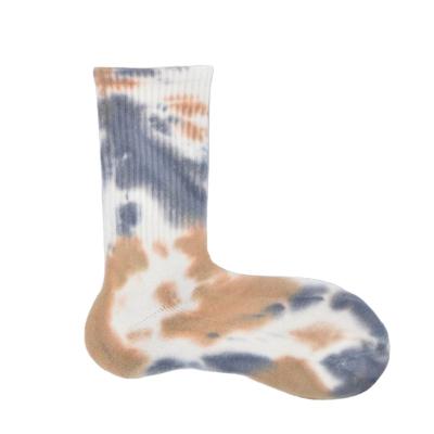 China New Breathable High Quality Comfy Tie Dye Socks For Men And Women Shape Skateboard Unisex Colorful Socks for sale