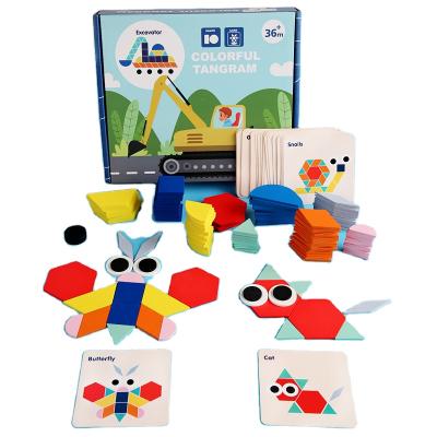 China Toy Kids Wooden Tangram Puzzles Educational Toys Education Toy Early Education Learning Games Wooden Children for sale