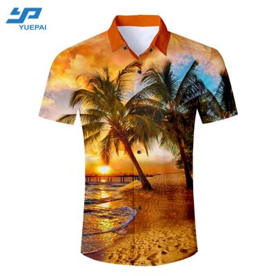 China Anti-Pilling Latest Design Customized Colored Style Hawaiian Shirt Red Aloha Hawaiian Shirt Images for sale