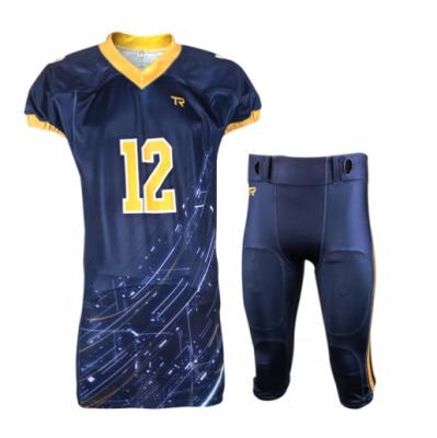 China Customized Wholesale High Quality Antibacterial Unusual Vintage American Football Jersey Shirts Uniform Set With Pattern Logo for sale