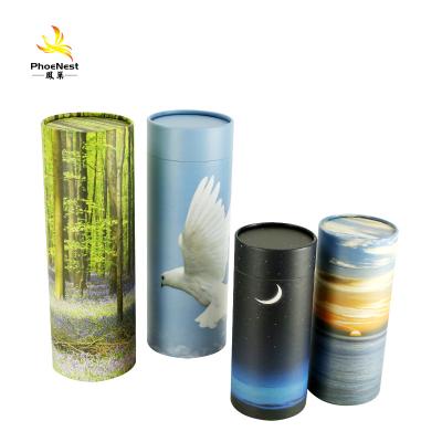 China Cheap Eco-Friendly.Stocked for pet ashes scatter tubes bios biodegradable paper urn for sale