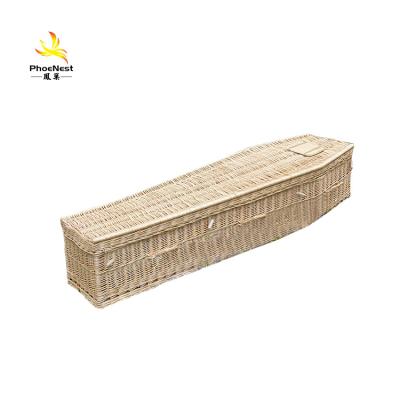 China Natural European Style Burial Caskets Customized Size European Style Casket Eco-Friendly Casket Caskets for sale