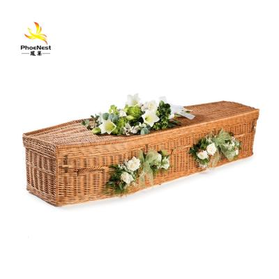 China Eco-Friendly.Stocked Funeral Supplies Wholesale Funeral Wicker Caskets And Caskets From China for sale