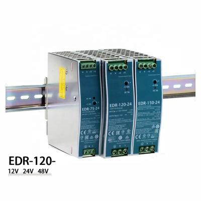 China 12V 24V EDR-240W12V24V48V LED Drive MW DIN Rail Small Slim Switch Type EDR-240-24 Power for sale