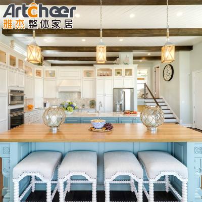 China Imported Modular Solid Wood Kitchen Cabinets from Artcheer's Modern Stylish Collection for sale