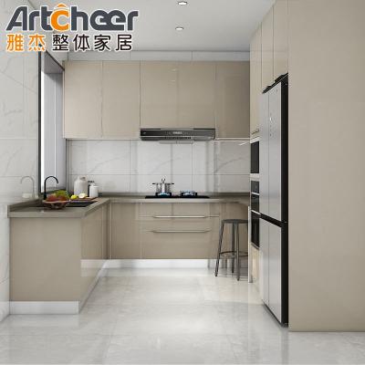 China Complete Sets of Stainless Steel Wood Kitchen Cabinets for Customized Color Options for sale