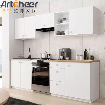 China Grey Color Plywood Small Kitchen Cabinet with Modern Lacquer Door Panel Surface Treatment for sale