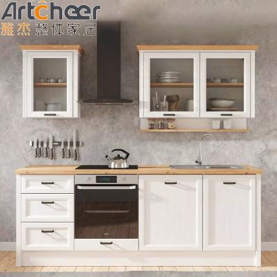 China Outdoor and Bedroom Kitchen Cabinets with PVC Membrane Door Panel Surface Treatment for sale