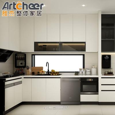 China American Shaker Style Solid Wood Kitchen Cabinets with Modern Stylish Sink Accessories for sale