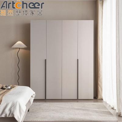 China Bedroom Furniture Modern light grey wardrobe Closet Design with Clothes Hanger and Two Doors for sale