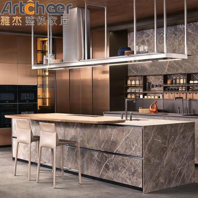 China Customize Size Durable Luxury Cabinet Kitchen with Glass Door and Lazy Susan Storage for sale