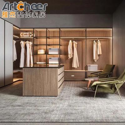 China Schlafzimmermöbel Modern Design Stil Aluminiumrahmen Glasregal Abdeckung für Garderobe zu verkaufen