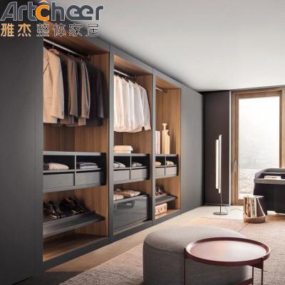 China Bedroom Design Foldable Built In Wardrobe Closet With Laminated Finish for sale