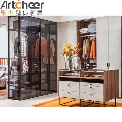 China Midcentury Organizer Clothes Walk In Closet Cabinet Simple Wardrobe For Bedroom Furniture for sale