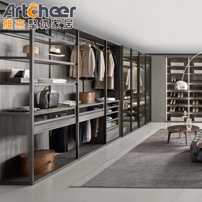 China Open Door Floor To Ceiling Modern Walk In Wardrobe Experience The Height Of Luxury for sale