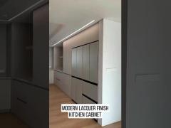 Modern lacquer finish kitchen cabinet