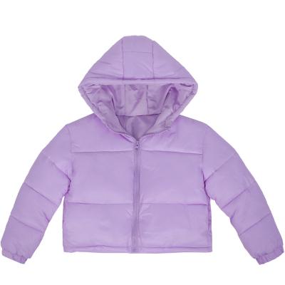 China Breathable Fashion Warm Kids Winter Coat Plain Outerwear Girl Boy Jacket Padded Coat With Hood for sale