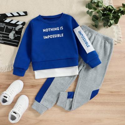 China Casual Customized Kids boys' Sweatsuit Tracksuits Set Kids Boys 2pcs ToddlerJogger Clothing Set for sale